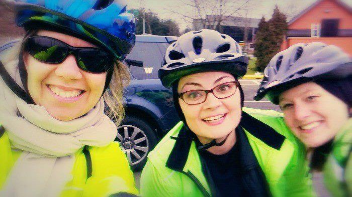 Me, Chelsea and Lisa post-ride.