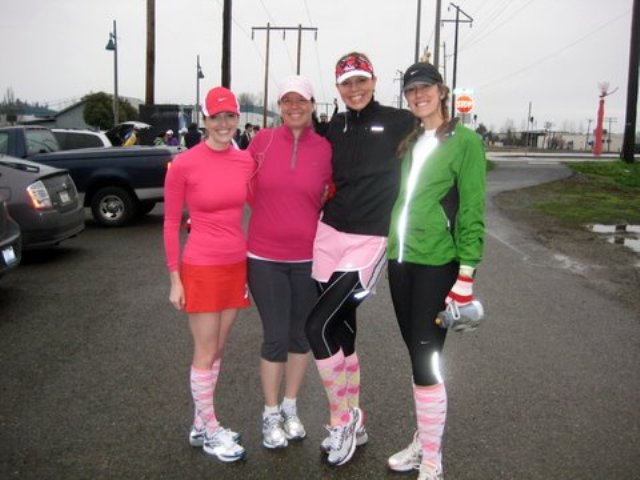 Zoe, me, Mel and Amanda. Probably the last time I wore these tights: February 2010.