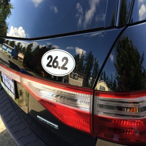 How many running stickers is appropriate on your vehicle?