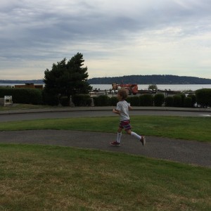 Kars running at the end of the Cedar River Trail.