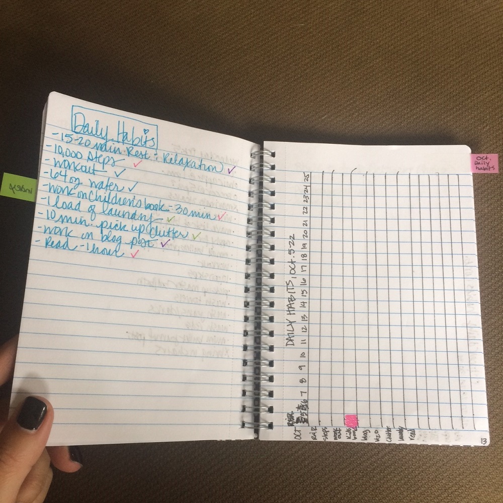 Starting a Bullet Journal - daily habits